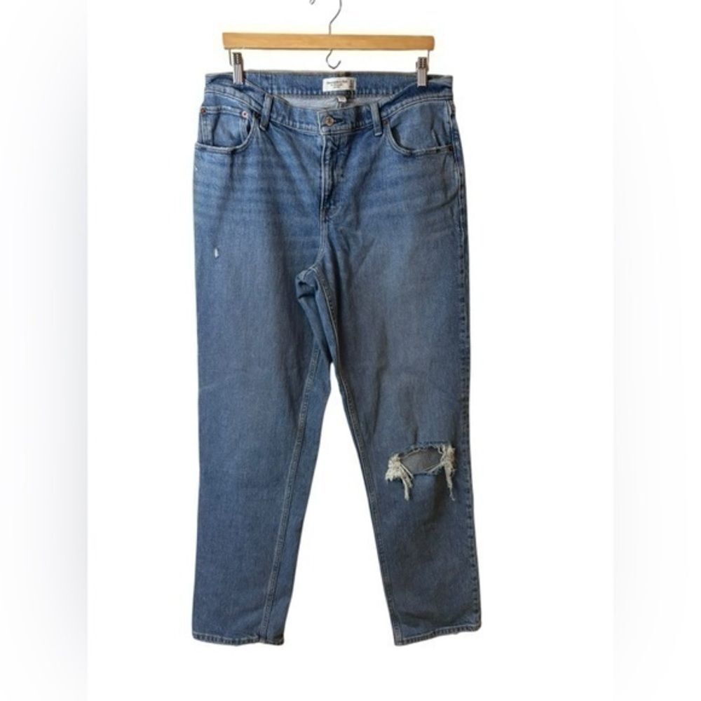 NEW ABERCROMBIE & FITCH l curve love the 90’s straight jeans 32 14L 14 L